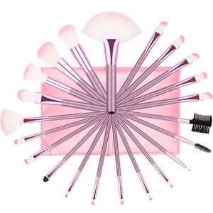 ⭐️ New 22pcs Makeup Brush Set Professional Pink Cosmetic Brushes w/ Storage Bag